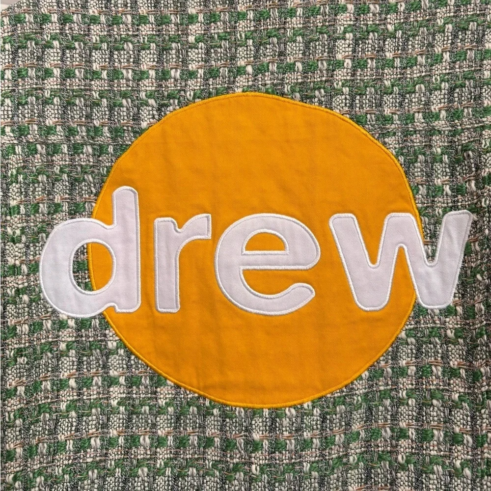 Drew House Infinite Joy Boucle Trucker Jacket in green size medium